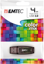 EMTEC C410 4GB - 4 GB - USB Typ-A - 2.0 - 18 MB/s - Kappe - Schwarz