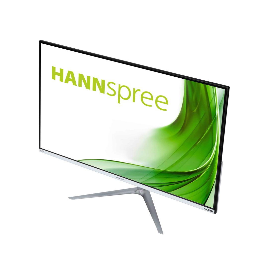 Hannspree HC240HFW - 60,5 cm (23.8 Zoll) - 1920 x 1080 Pixel - Full HD - LED - 8 ms - Silber - Weiß