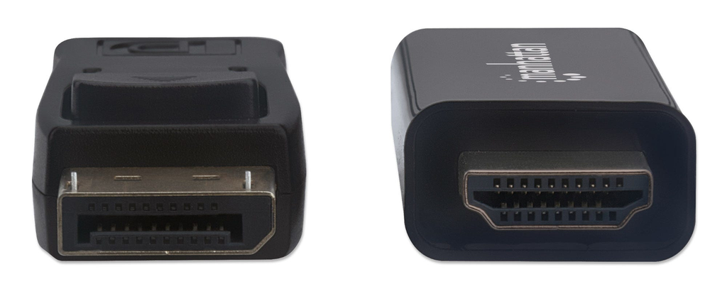 Manhattan 1080p DisplayPort auf HDMI-Kabel - DisplayPort-Stecker auf HDMI-Stecker - 1,8 m - schwarz - 1,8 m - DisplayPort - HDMI - Männlich - Männlich - Gerade