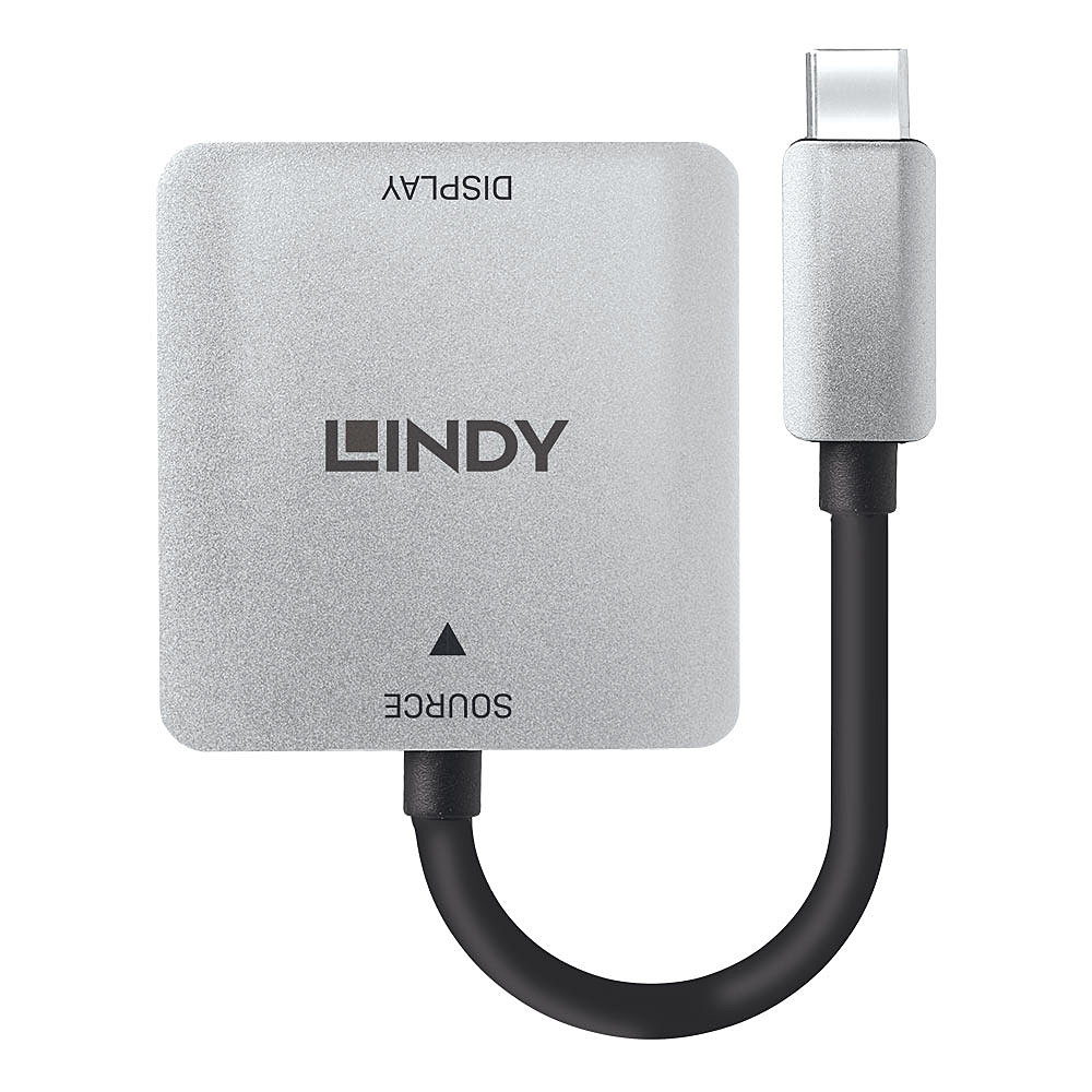 Lindy 43296 - 0,12 m - USB Typ-C - DVI-D - Männlich - Weiblich - Gerade