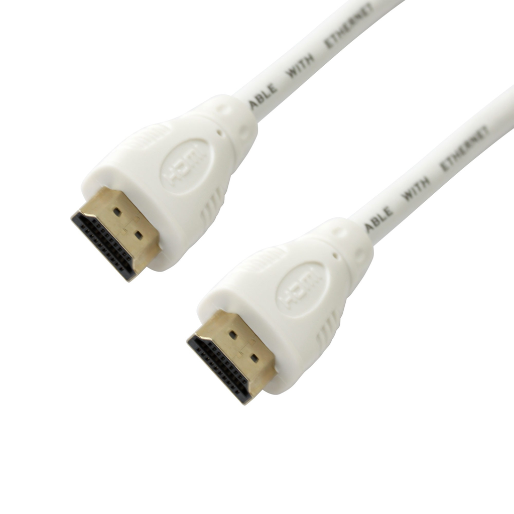 Techly High Speed HDMI Kabel mit Ethernet, weiß, 0,5m