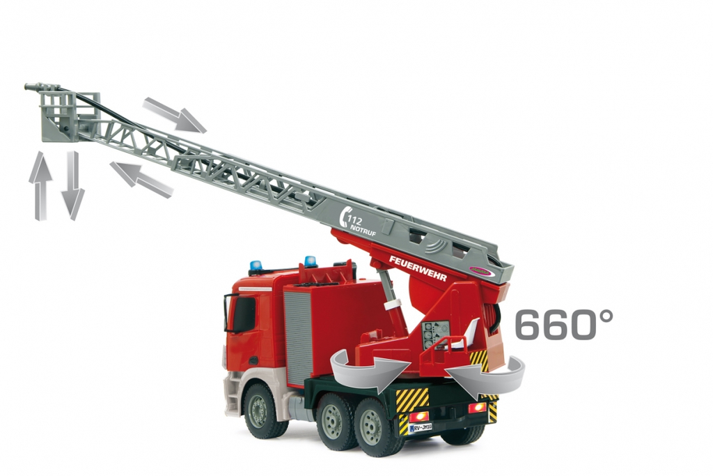 JAMARA Feuerwehr Drehl Mercedes Antos - Alkali - 2 x AA - 130 mm - 220 mm - 38 cm - 1,4 kg