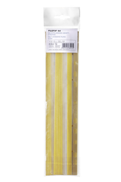 Durable Heftstreifen Filefix A4 selbstkleb 25x297mm transp50