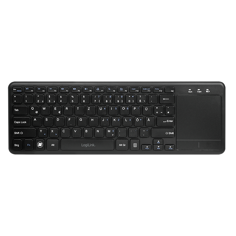 LogiLink ID0188 - Mini - RF Wireless - QWERTZ - Schwarz