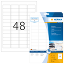 HERMA Inkjet-Etiketten A4 45.7x21.2 mm weiß Papier matt 1200 St. - Weiß - Abgerundetes Rechteck - Dauerhaft - Papier - Matte - Tintenstrahl