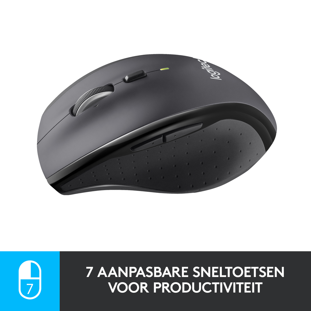 Logitech Marathon Mouse M705 - rechts - Optisch - RF Wireless - 1000 DPI - Schwarz - Holzkohle