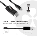 Club 3D USB 3.1 Typ C Kabel auf Displayport 1.4 UHD Adapter