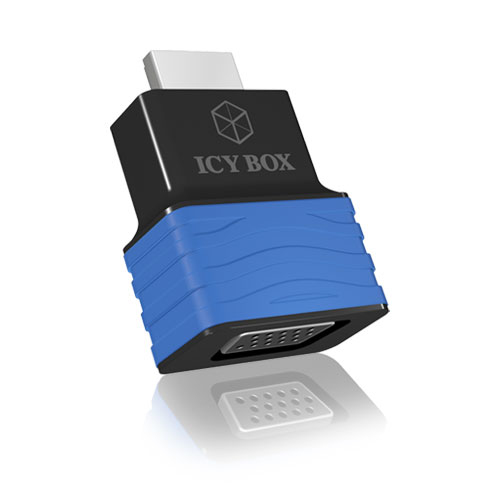 ICY BOX HDMI - VGA - M/F - HDMI - VGA - Schwarz - Blau