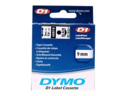 Dymo D1 - Selbstklebend - Schwarz auf Transparent