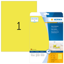HERMA Neonetiketten A4 210x297 mm neon-gelb Papier matt 20 St. - Gelb - Rechteck - Dauerhaft - Papier - Matte - Laser/Inkjet