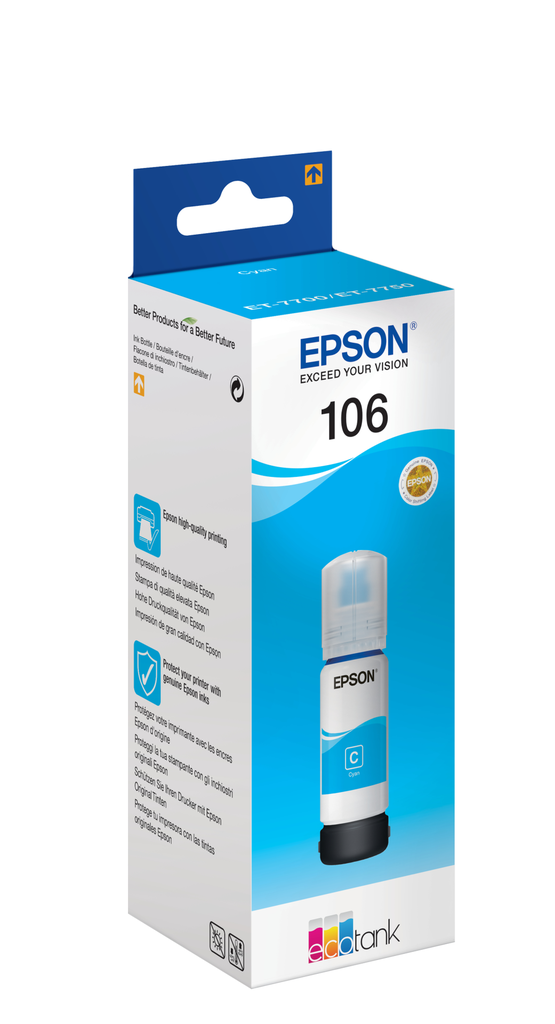 Epson 106 EcoTank Cyan ink bottle - 70 ml - 1 Stück(e)