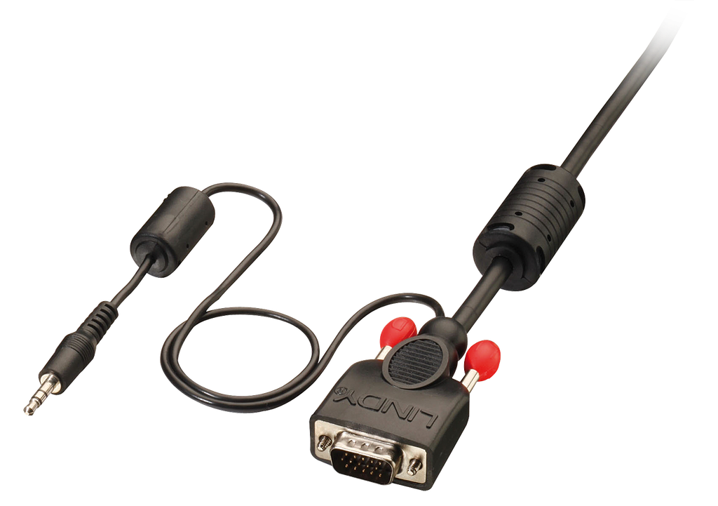 Lindy Premium - VGA- / Audiokabel - HD-15, Mini-Phone Stereo 3.5 mm (M)