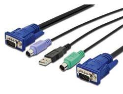 DIGITUS KVM-Kabel PS/2 für KVM-Konsolen