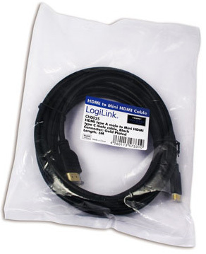 LogiLink CH0021 - 1 m - HDMI Typ A (Standard) - HDMI Type C (Mini) - 8,16 Gbit/s - Schwarz