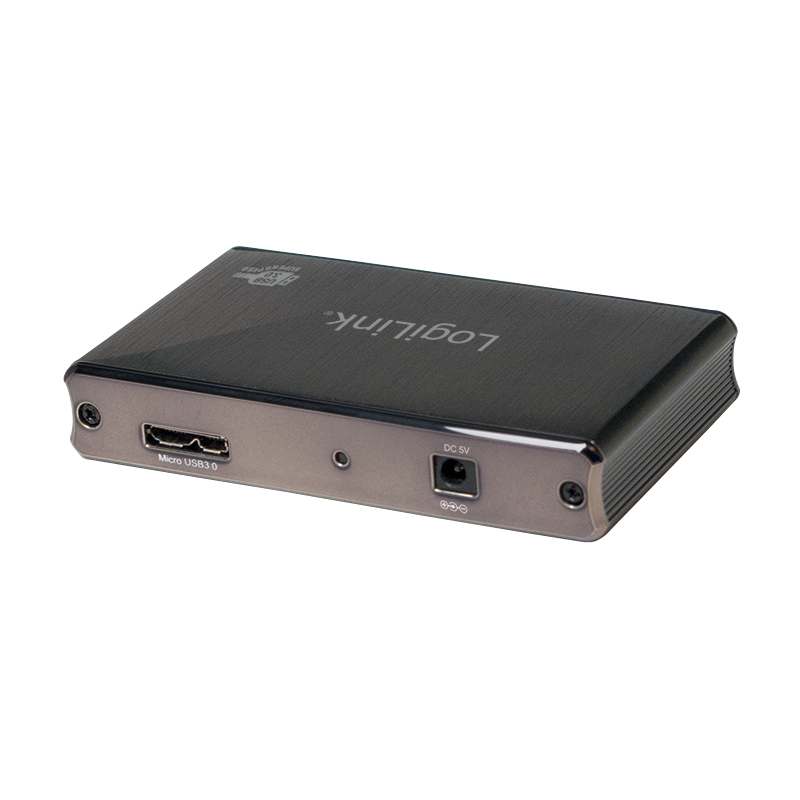 LogiLink UA0282 - USB 3.2 Gen 1 (3.1 Gen 1) Micro-B - USB 3.2 Gen 1 (3.1 Gen 1) Type-A - 5000 Mbit/s - Schwarz - Aluminium - China