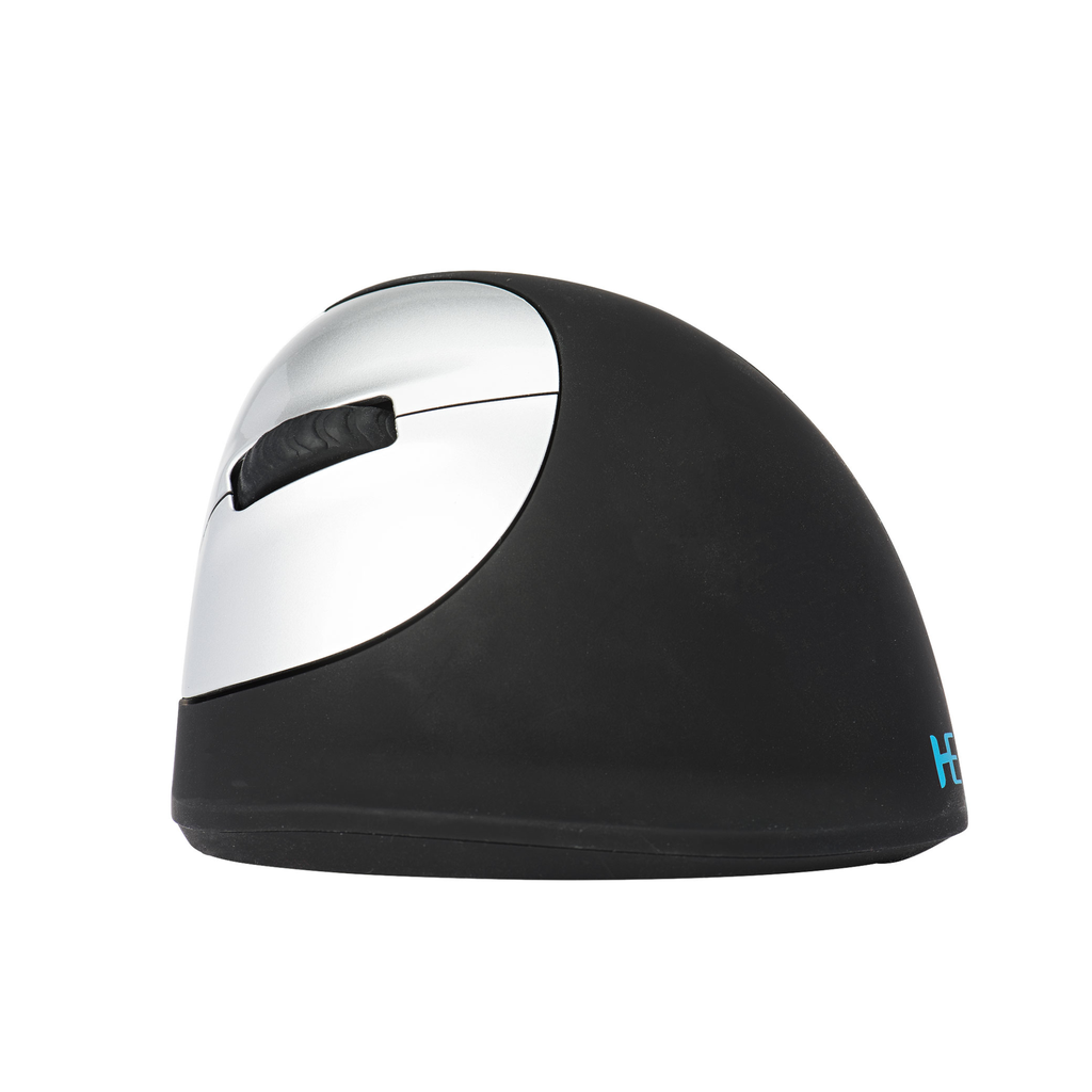 R-Go HE Mouse - Ergonomische Maus - Mittel (Handlänge 165-185mm) - linkshändig - drahtlose - Linkshändig - Optisch - RF Wireless - 1600 DPI - Schwarz - Silber