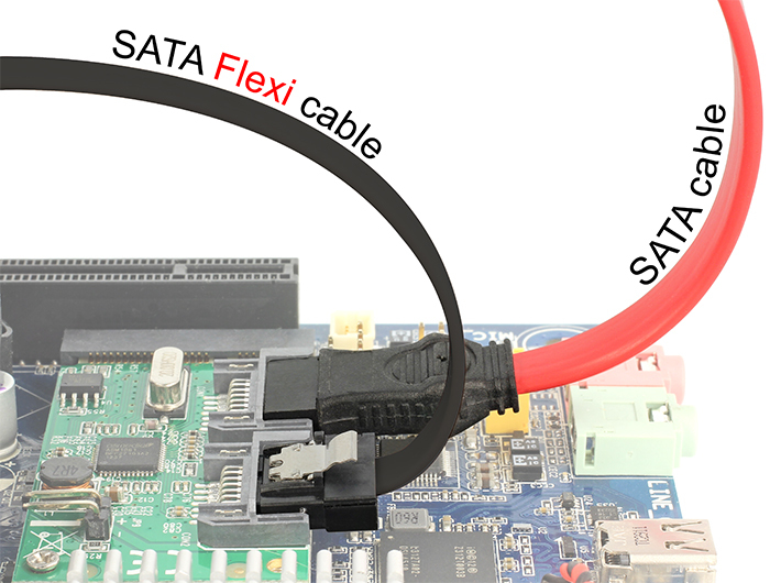 Delock 83838 - 0,1 m - SATA III - SATA 7-pin - SATA 7-pin - Männlich/Männlich - Schwarz