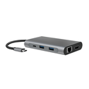 LogiLink Dockingstation USB 3.2 Gen1 USB-C 8-Port PD silber