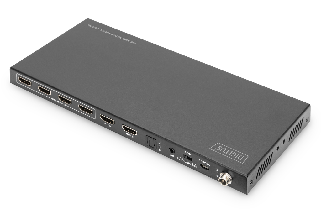 DIGITUS 4x2 HDMI Matrix Switch, 4K/60Hz