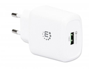 Manhattan QC 3.0 USB-Ladegerät 18 W - USB-Netzteil mit USB-A Qualcomm Quick Charge™ 3.0-Port mit bis zu 18 W - weiß - Indoor - AC - 12 V - Weiß