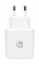 Manhattan QC 3.0 USB-Ladegerät 18 W - USB-Netzteil mit USB-A Qualcomm Quick Charge™ 3.0-Port mit bis zu 18 W - weiß - Indoor - AC - 12 V - Weiß