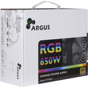 Inter-Tech Argus RGB-650W CM II - 650 W - 100 - 240 V - 47 - 63 Hz - Aktiv - 100 W - 650 W