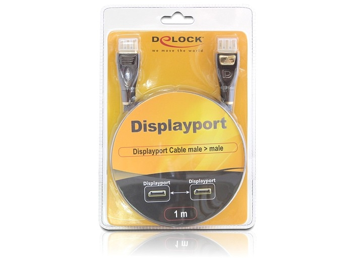 Delock Video- / Audiokabel - DisplayPort (M) - DisplayPort (M) - 1 m ( DisplayPort 1.2 ) - Anthrazit