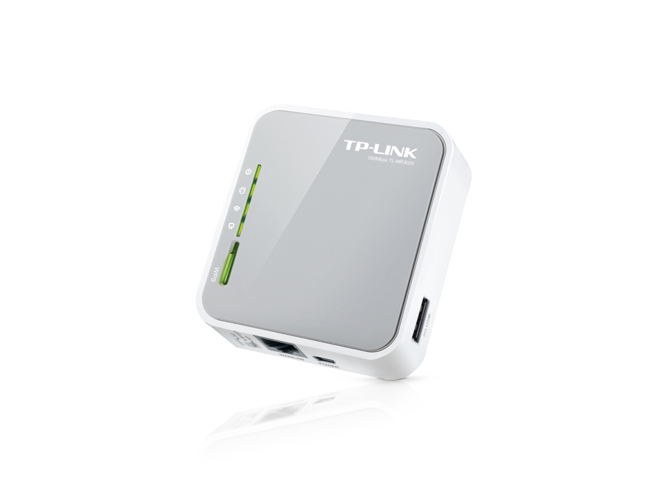 TP-LINK TL-MR3020 Einzelband (2,4GHz) Schnelles Ethernet 3G 4G Grau - Weiß WLAN-Router