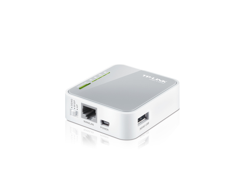 TP-LINK TL-MR3020 Einzelband (2,4GHz) Schnelles Ethernet 3G 4G Grau - Weiß WLAN-Router