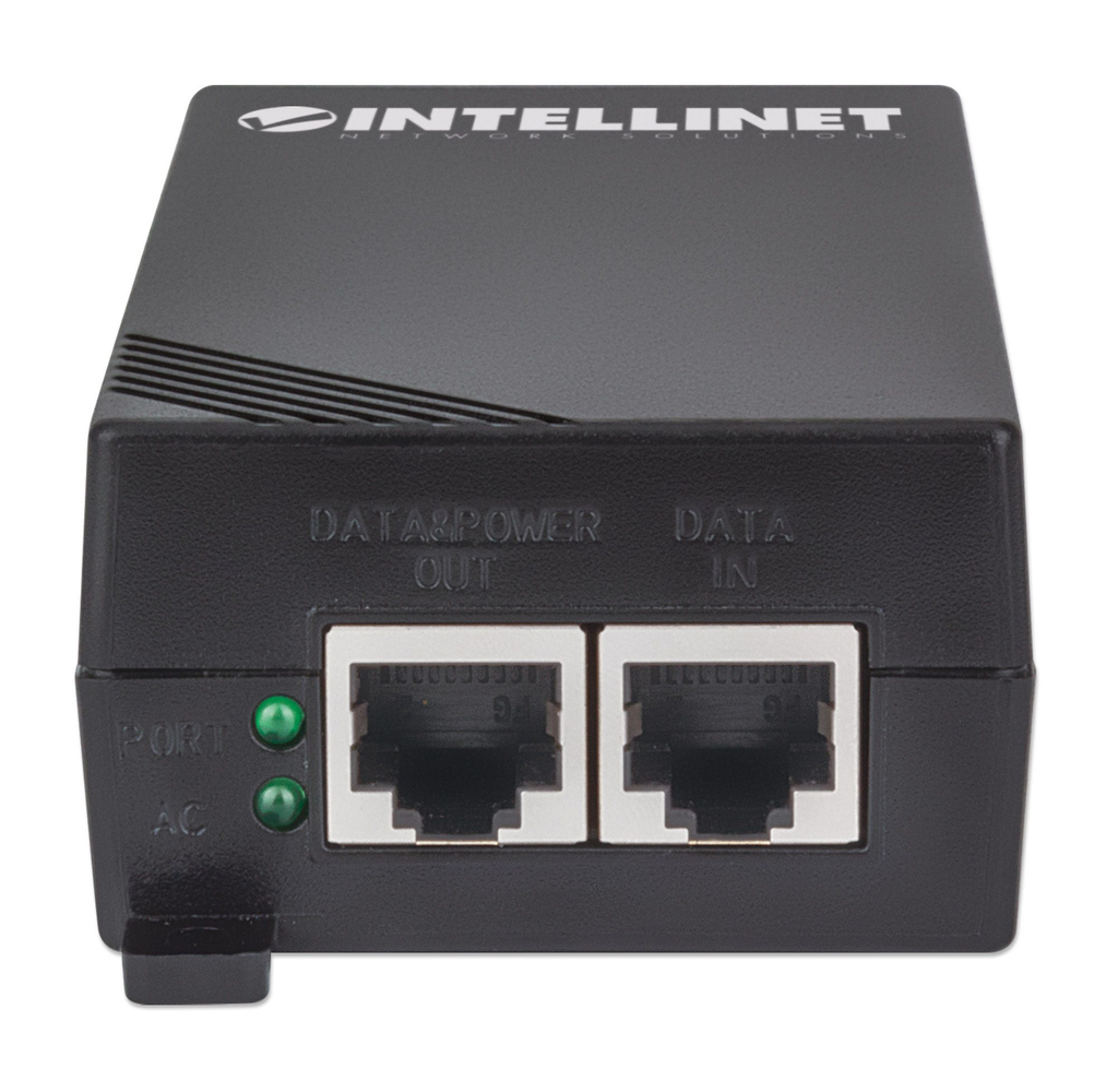 Intellinet Gigabit High-Power PoE+ Injektor - 1 x 30 Watt-Port - IEEE 802.3at/af Power over Ethernet (PoE+/PoE) - Kunststoffgehäuse - Gigabit Ethernet - 10,100,1000 Mbit/s - IEEE 802.3,IEEE 802.3ab,IEEE 802.3af,IEEE 802.3at,IEEE 802.3u,IEEE 802.3x - Cat5,Cat5e - 100