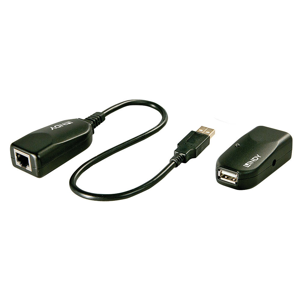 Lindy USB 2.0 CAT5 Extender (Transmitter and Receiver units) - USB-Erweiterung - bis zu 50 m