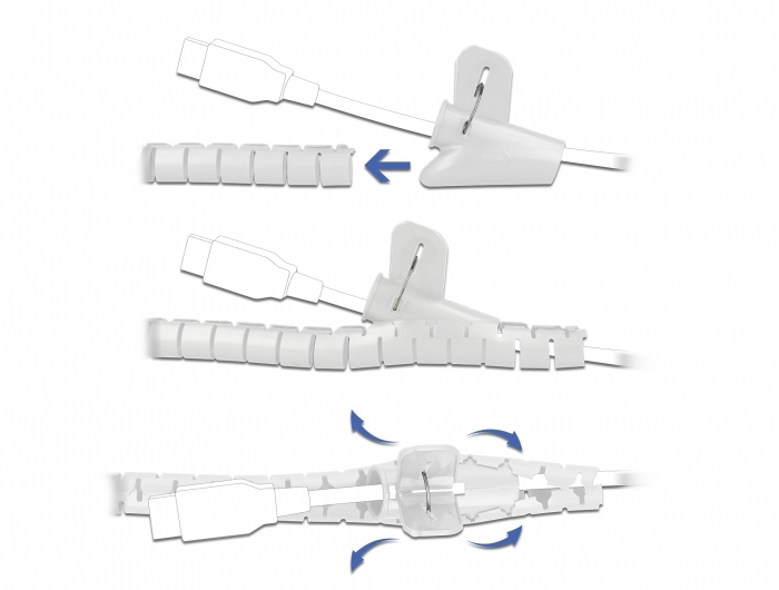 Delock 18840 - Kabelbodenschutz - Weiß - Polyethylen - 2,5 m - 2 cm