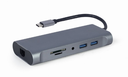 Gembird A-CM-COMBO7-01 USB Type-C 7-in-1 multi-port adapter Hub3.0+ HDMI+ VGA+ PD+ card - Adapter - Audio/Multimedia
