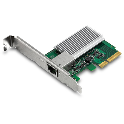 TRENDnet TEG-10GECTX - Eingebaut - Verkabelt - PCI Express - Ethernet - 10000 Mbit/s - Grün - Grau