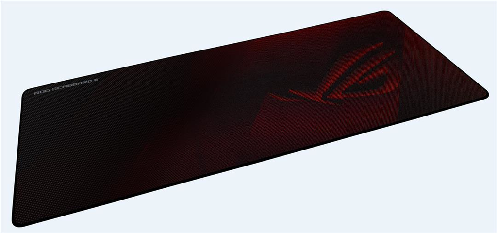 ASUS ROG Strix Scabbard II - Schwarz - Rot - Abbildung - Stoff - Gummi - Anti-Rutsch-Basis - Gaming-Mauspad