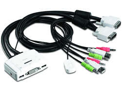 TRENDnet TK-214i - USB - USB - DVI-I - 1920 x 1200 Pixel - Weiß - 1,45 m