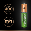 Duracell StayCharged HR03 Micro AAA -Akku NiMH 900 mAh 1.2 V 4 St. - Batterie - Micro (AAA)