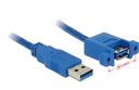 Delock USB 3.0 A - 1m - 1 m - USB A - USB A - USB 3.2 Gen 1 (3.1 Gen 1) - Männlich/Weiblich - Blau