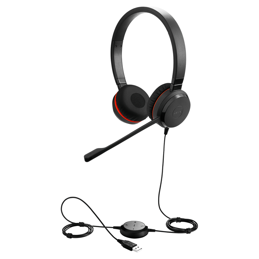 Jabra Evolve 20SE UC Stereo - Kopfhörer - Kopfband - Büro/Callcenter - Schwarz - Binaural - Lautstärke + - Lautsärke -