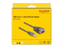 Delock Adapter USB 2.0 Typ-A zu 1 x Seriell RS-232 D-Sub 9 Pin Stecker 1 m - Adapter - Digital/Daten