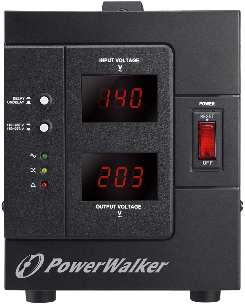 BlueWalker AVR 2000/SIV - 230 V - 50/60 Hz - 2 kVA - 1600 W - 2 AC-Ausgänge - Typ F