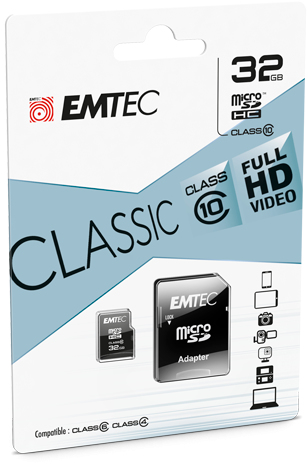EMTEC ECMSDM32GHC10CG - 32 GB - MicroSD - Klasse 10 - 20 MB/s - 12 MB/s