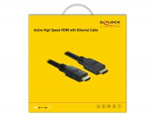 Delock 85284 - 10 m - HDMI Typ A (Standard) - HDMI Typ A (Standard) - 18 Gbit/s - Audio Return Channel (ARC) - Schwarz