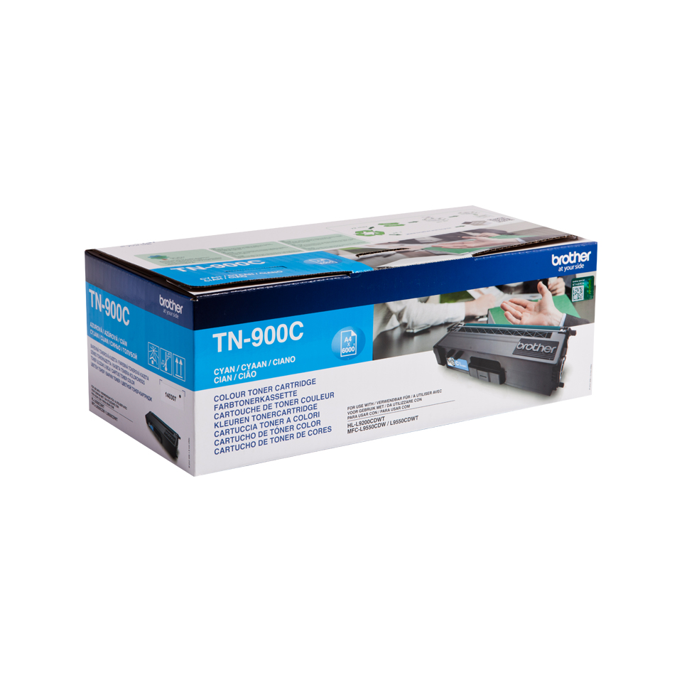 Brother TN-900C Lasertoner 6000Seiten Cyan Lasertoner / Patrone