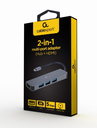 Gembird A-CM-COMBO2-01 USB Type-C 2-in-1 multi-port adapter Hub+ HDMI - Adapter - Digital/Daten