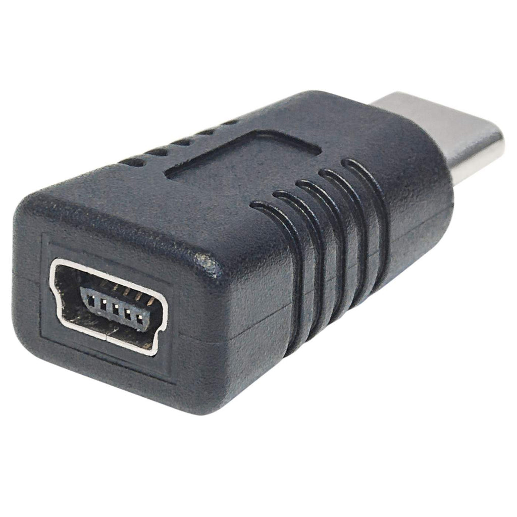 Manhattan USB-C auf USB Mini-B-Adapter - Typ C-Stecker auf Mini B-Buchse -  USB 2.0 - 480 Mbit/s - schwarz - USB C - USB Mini-B - Schwarz