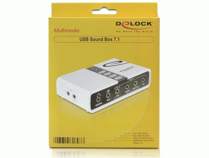 Delock USB Sound Box 7.1 - 7.1 Kanäle - USB