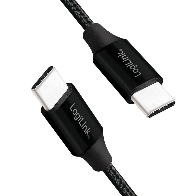 LogiLink CU0153 - 0.3 m - USB C - USB C - USB 2.0 - Black