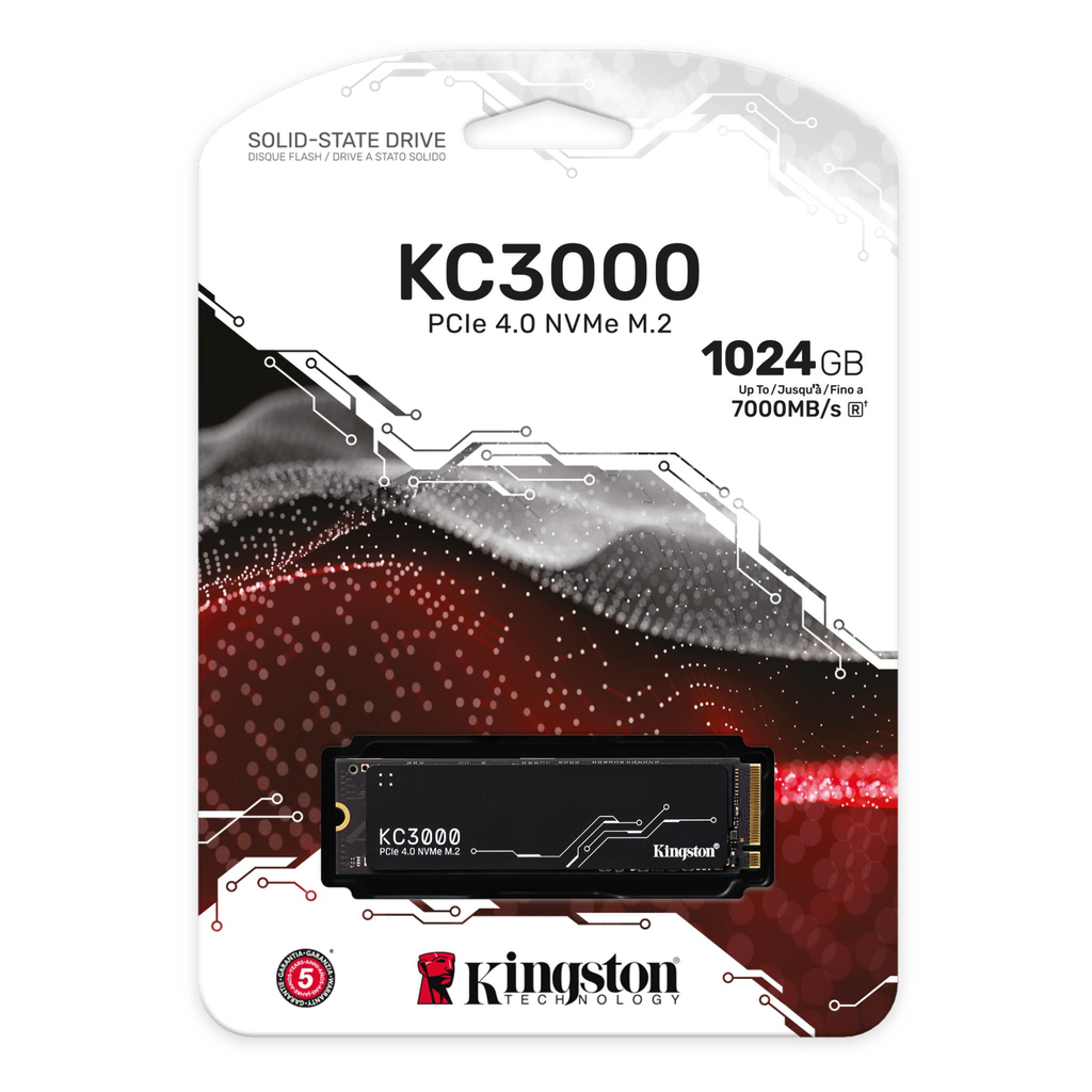 Kingston KC3000 NVMe SSD 1024 GB M.2 2280 TLC PCIe 4.0 - Solid State Disk - NVMe