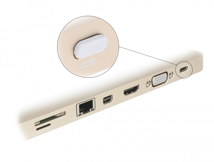 Delock 64095 - USB Typ-C - Polyethylen (PE) - Weiß - 6,5 mm - 9,8 mm - 4 mm